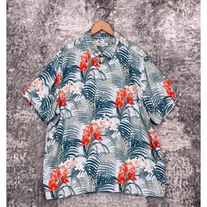 Tommy Bahama Shirt XXL Mens Silk Garden Of Hope Floral Camp